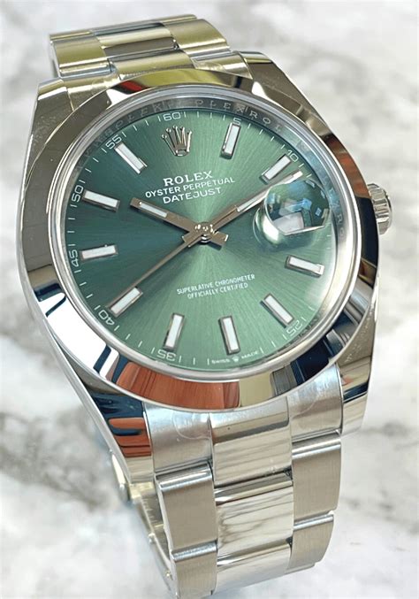 rolex datejust 41 green price|rolex datejust 41mm for sale.